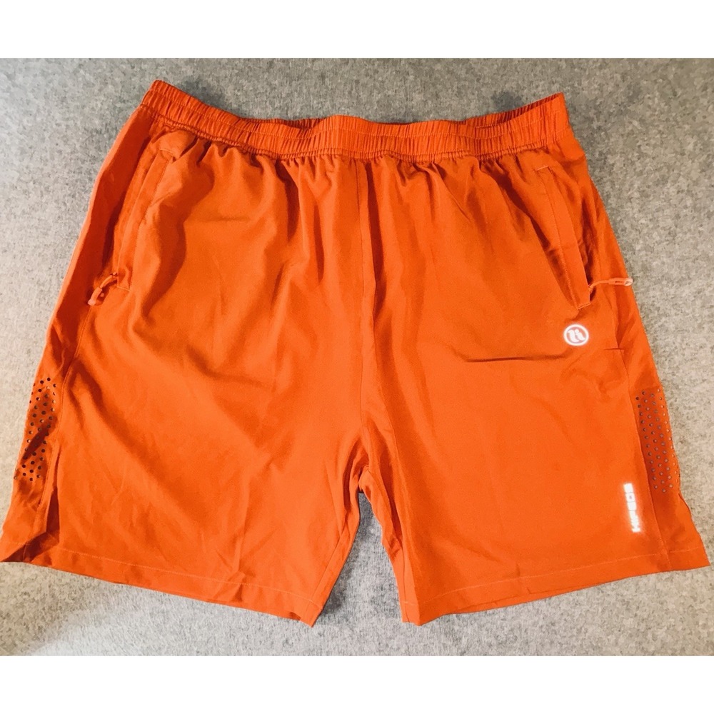 HIFEOS Mens 3XL Orange Water Repellent Running Athletic Shorts NWT